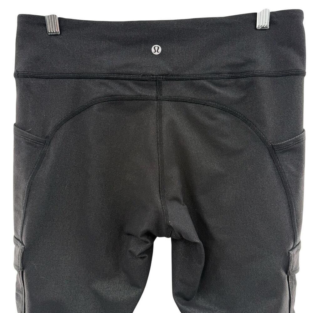Lululemon Scenic Route 7/8 Activewear Pocket Leggings 25" Black Size 10 - Picture 10 of 16